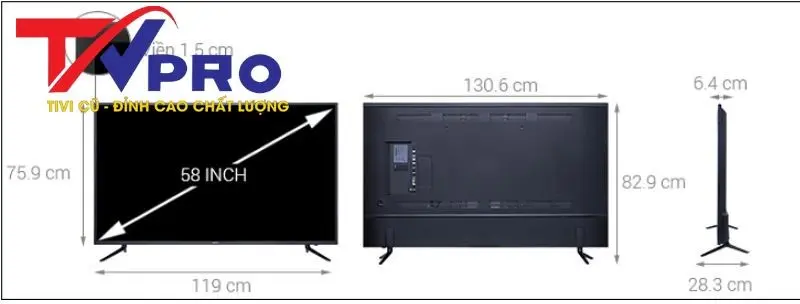 Yếu tố kích thước 58 inch