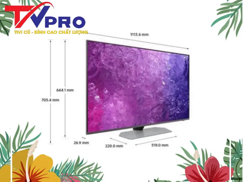 Kích thước 50 inch khi mua tivi Samsung 50 inch cũ