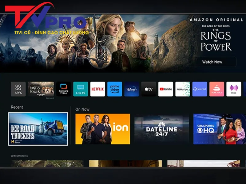 Hệ điều hành smart TV của tivi 65 inch cũ